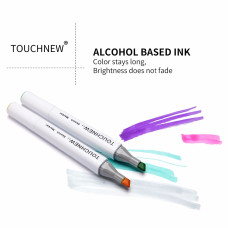 TOUCHNEW T7 168 couleur marqueur de croquis stylos marqueurs graphiques à base d'alcool