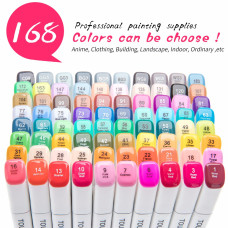 TOUCHNEW T7 168 couleur marqueur de croquis stylos marqueurs graphiques à base d'alcool