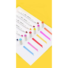 TOUCHNEW T8 12 couleur stylos marqueurs à base d'alcool pour les élèves de dessin d'art