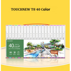 TOUCHNEW T8 40 couleurs marqueurs à dessin animés double pointe markers pour les enfants